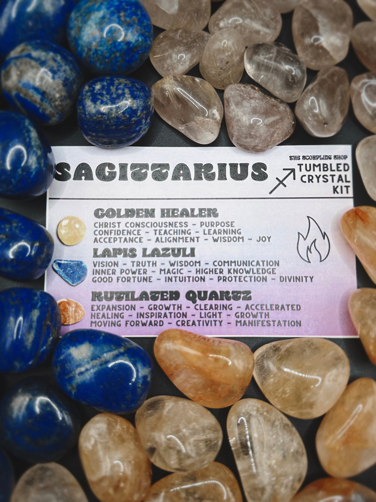 WHOLESALE ~ SAGITTARIUS ~ TUMBLED CRYSTAL KIT