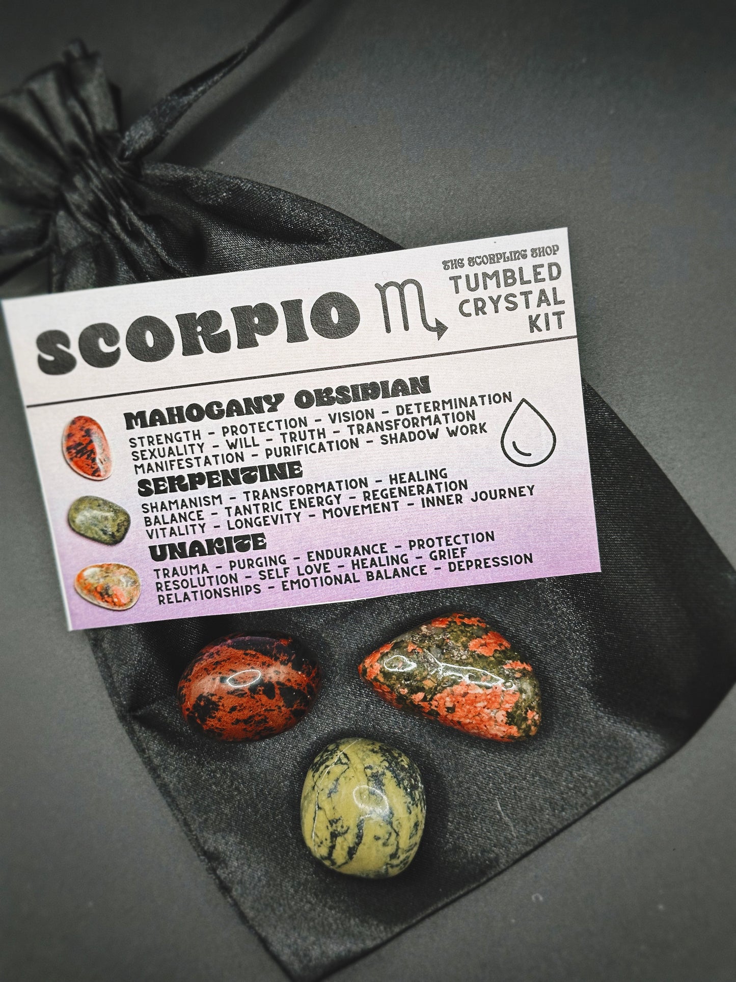 SCORPIO - TUMBLED CRYSTAL KIT