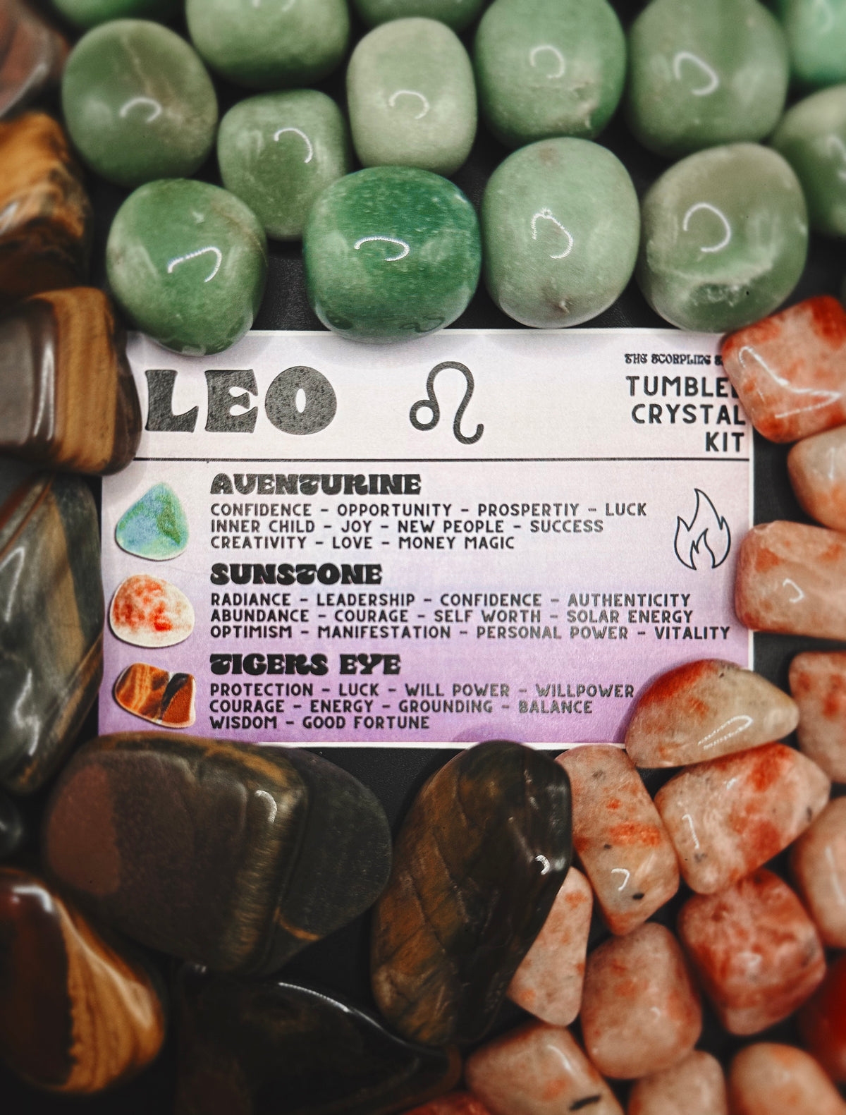 WHOLESALE ~ LEO ~ TUMBLED CRYSTAL KIT