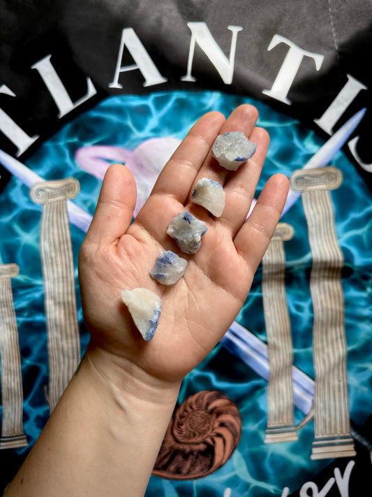 MED. DUMORTIERITE IN QUARTZ BUNDLE ~ 1 PIECE