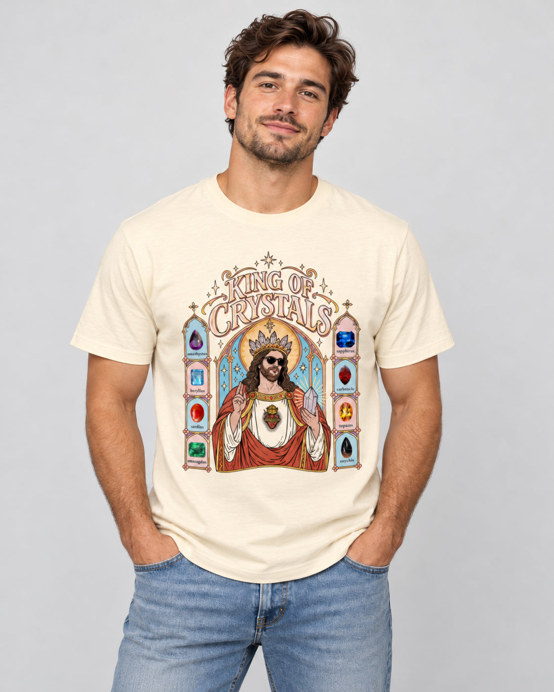 kingofcrystals,jesus,christ,tshirt,apparel