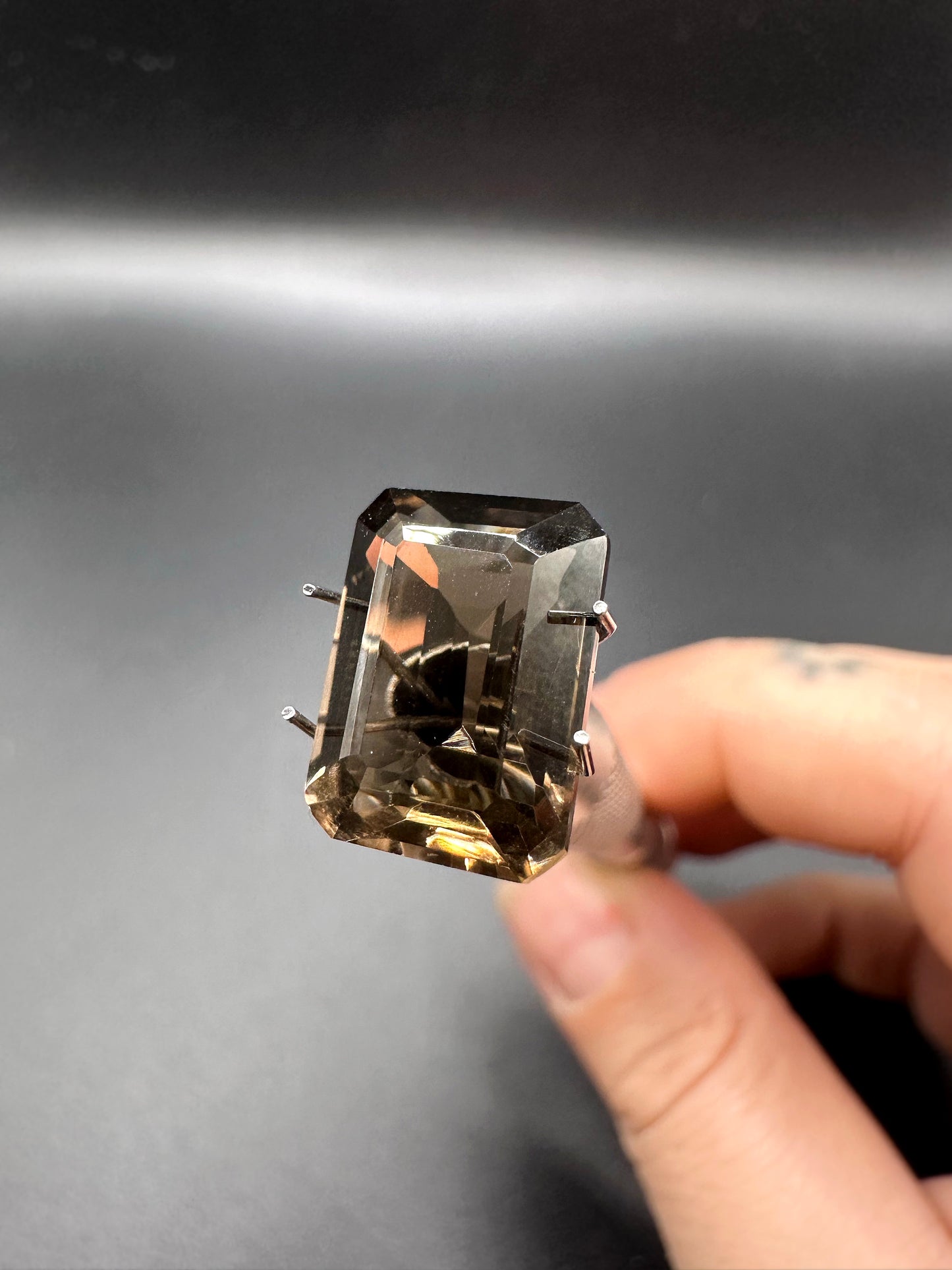 7ct. EMERALD CUT SMOKY QUARTZ