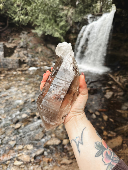 GOLIATH ~ SELF HEALED SMOKY LEMURIAN QUARTZ