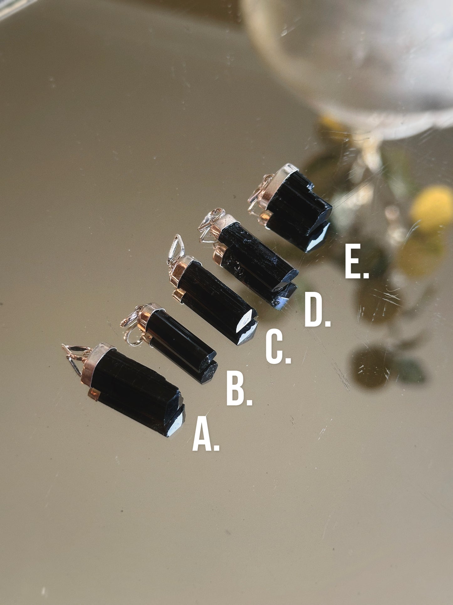 SCHORL (BLACK TOURMALINE) PENDANT ~ STERLING SILVER