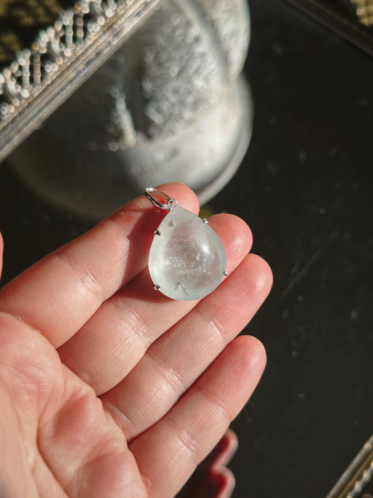 BLUE TOPAZ PENDANT ~ STERLING SILVER