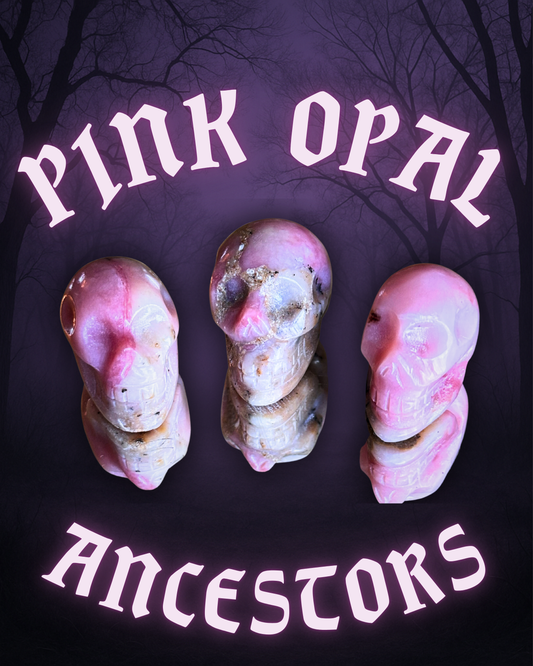 PINK OPAL ANCESTORS ~ CRYSTAL SKULL