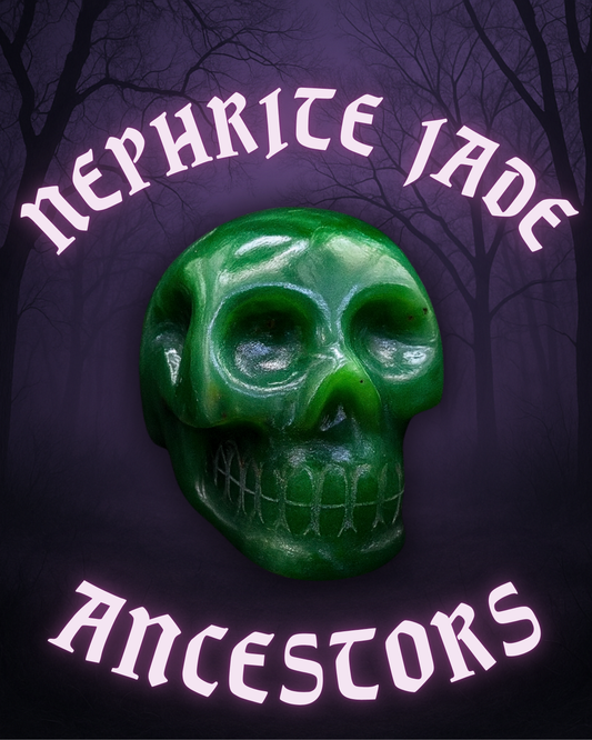 NEPHRITE JADE ANCESTORS ~ CRYSTAL SKULL