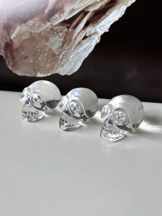 CLEAR QUARTZ SKULL ~ 1 PIECE