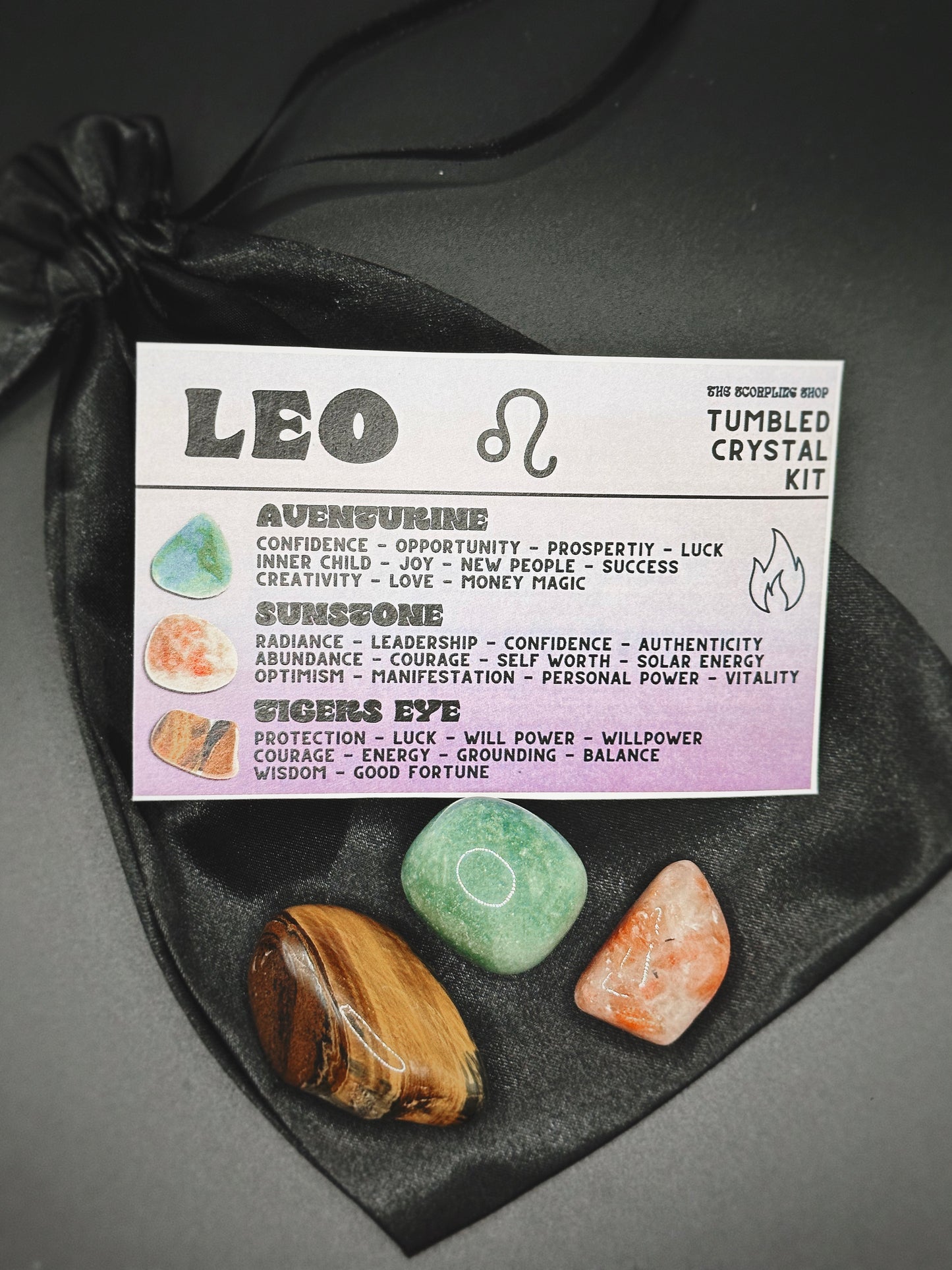 LEO - TUMBLED CRYSTAL KIT
