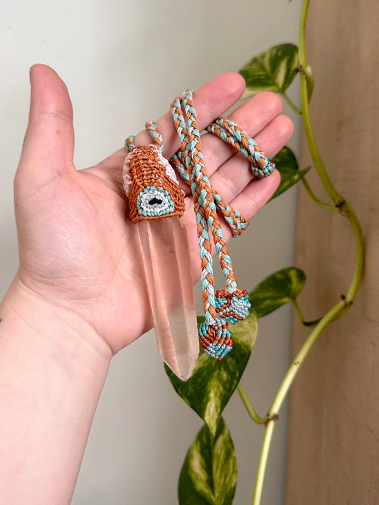 JOY DEFENDER ~ TANGERINE QUARTZ EVIL EYE JUJU