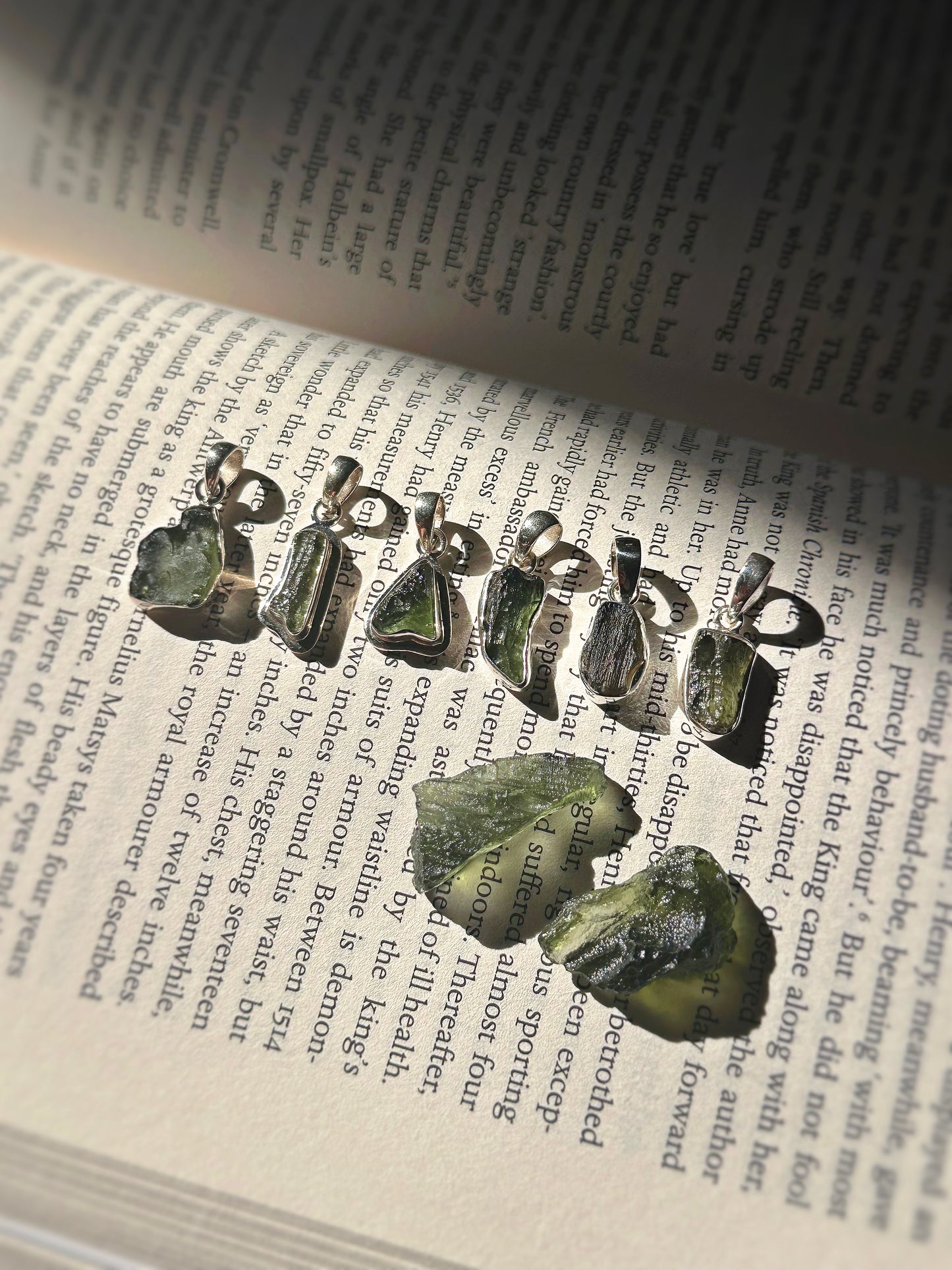 MOLDAVITE PENDANT ~ .925 SILVER