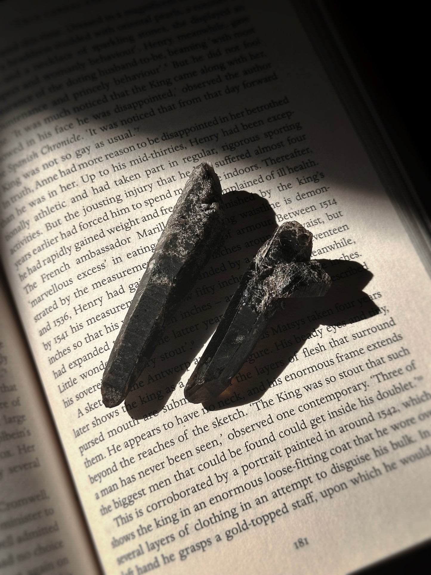 2pc. BLACK MONGOLIAN QUARTZ