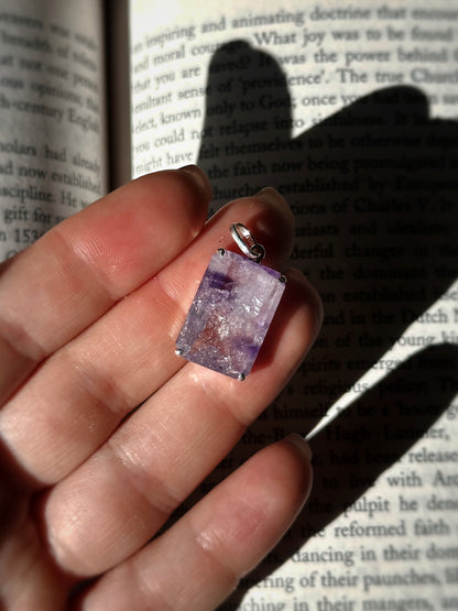 RUTILATED AMETHYST PENDANT ~ .925 SILVER