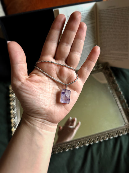 RUTILATED AMETHYST PENDANT ~ .925 SILVER