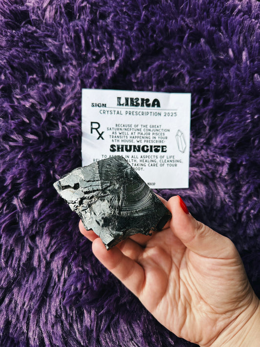 SHUNGITE - LIBRA - CRYSTAL PRESCRIPTION