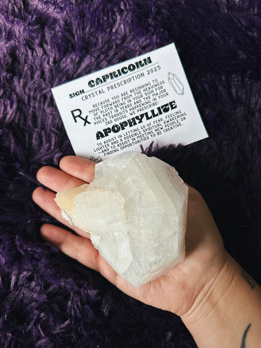 APOPHYLLITE - CAPRICORN - CRYSTAL PRESCRIPTIONS