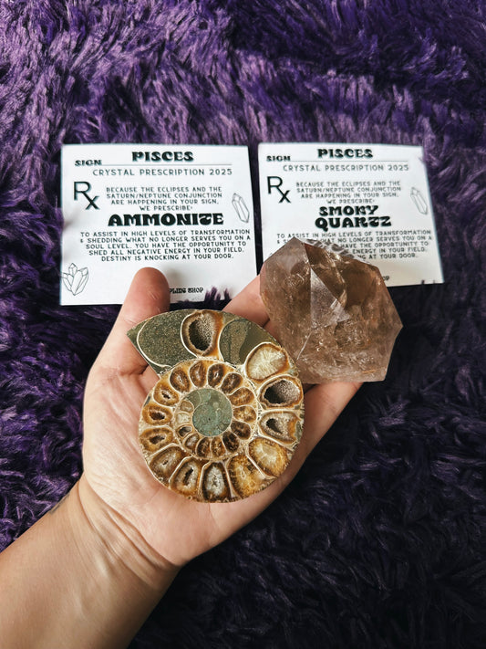 SMOKY QUARTZ - PISCES - CRYSTAL PRESCRIPTION
