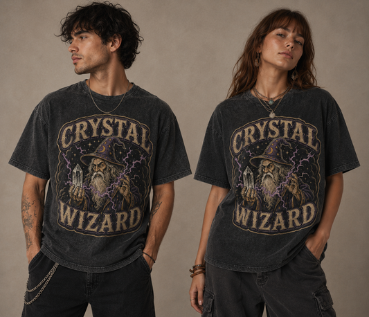 CRYSTAL WIZARD ~ Vintage Wash Cotton T-Shirt