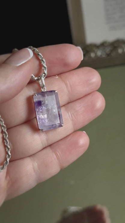 RUTILATED AMETHYST PENDANT ~ .925 SILVER