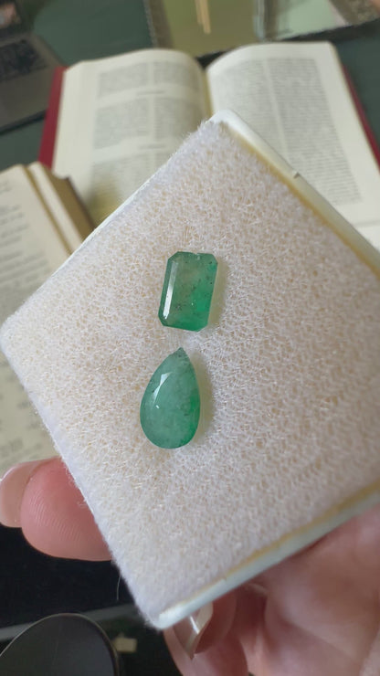 2.5 ct. ~ CUT EMERALD SET