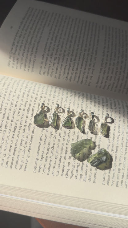 MOLDAVITE PENDANT ~ .925 SILVER